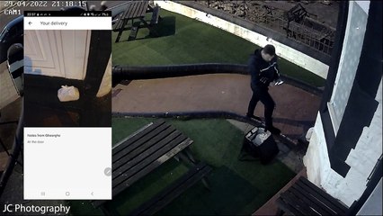 Uber Eats driver walks off with nearly £40 worth of takeaway food