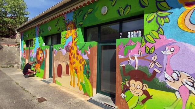 L'artiste dracénois au grand cœur Harold Maka offre une fresque géante aux enfants malades du CAMSP