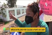 Lurín: denuncian que colegio está en riesgo de colapsar ante retorno de clases presenciales