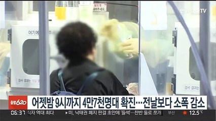 어젯밤 9시까지 4만7천명대 확진…전날보다 소폭 감소