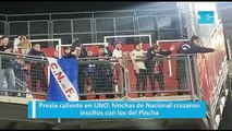 Previa caliente en UNO: hinchas de Nacional cruzaron insultos con los del Pincha
