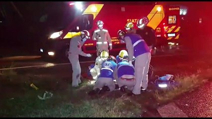 "Apesar dos esforços, infelizmente não foi possível reverter o quadro", diz Tenente sobre morte na BR-277