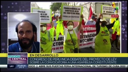 Congreso peruano anunció debate sobre proyecto de ley constituyente