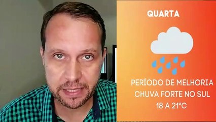 SC terá chuva e ventos de até 80 km/h nesta quarta-feira
