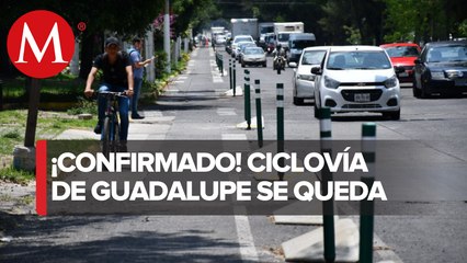 Se mantiene la ciclovía en Av. Guadalupe en Zapopan