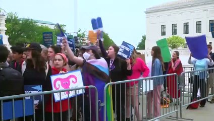 LIVE- People protest outside U.S. Supreme Court after leaked draft