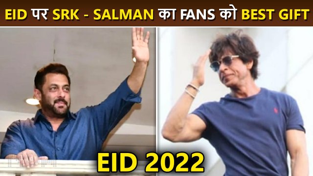 Shahrukh khan and Salman Khan Wave To Fans From Mannat And Galaxy Apartments