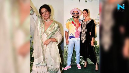 Watch, Sushmita Sen gives Eid sweets to paps at Salman's bash