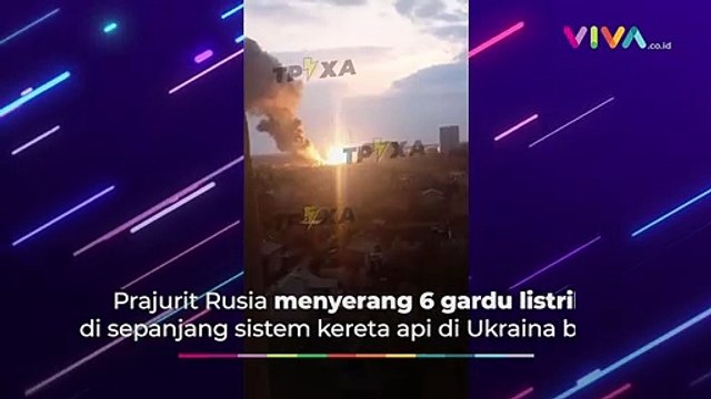 Rudal Rusia Meledak Hanguskan Pembangkit Listrik Ukraina