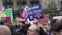 Protestas contra el borrador que pretende abolir el aborto en Estados Unidos