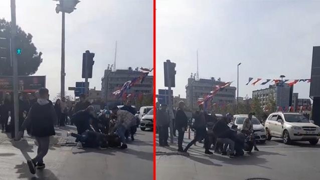 Kırmızı ışıkta geçen cip yayaya çarptı! Kaza sonrası ortalık boks ringine döndü