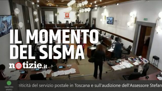 Terremoto a Firenze, il momento della scossa avvertito nel Consiglio regionale Toscana: il video