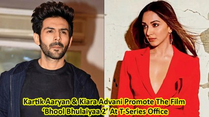 Video herunterladen: Kartik Aaryan & Kiara Advani Promote The Film ‘Bhool Bhulaiyaa 2’ At T-Series Office