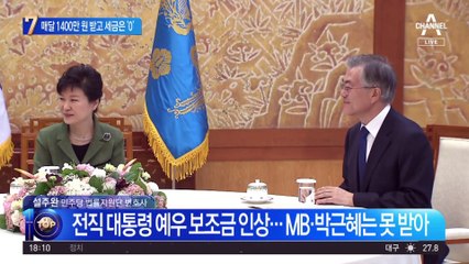 매달 1400만 원 연금…文 세금 한 푼 안 낸다?