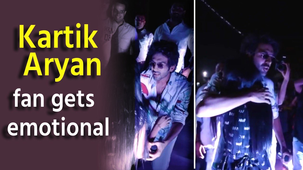 Kartik Aaryan's female fan burst into tears on meeting him