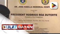 Pres. Duterte, pinangunahan ang inagurasyon ng bagong Dr. Jose Fabella Memorial Hospital