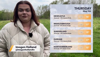 Daily Weather Report for the North East 4 May