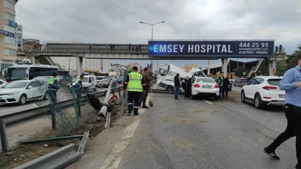 Pendik'teki trafik kazasında 2 kişi yaralandı