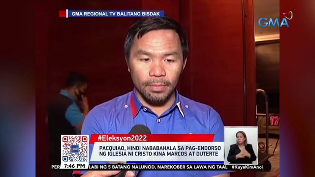 Pacquiao, hindi nababahala sa pag-endorso ng Iglesia ni Cristo kina Marcos at Duterte | 24 Oras