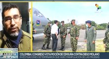 Congreso de Colombia retoma moción de censura contra ministro de Defensa
