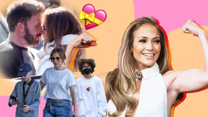 JLo seems to be very happy with her busy schedule around kids and working with Ben Affleck