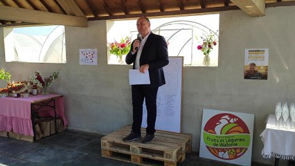 Lancement de la saison des fraises de pleine terre et inauguration du ravier "Fraises de Wallonie" avec Willy Borsus