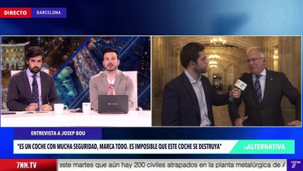 Entrevista a Josep Bou (PP Barcelona) después que alguien quemara su coche