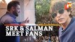 Salman Khan, SRK Greet Fans Outside Their Residences On Eid