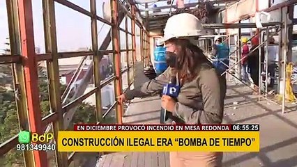 Mesa Redonda: Retiran construcciones ilegales de galería donde hubo incendio