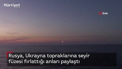 Rusya, Ukrayna topraklarına seyir füzesi fırlattığı anları paylaştı