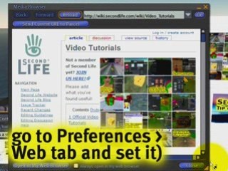 PARCEL MEDIA: Click actions - Second Life Video TuTORial