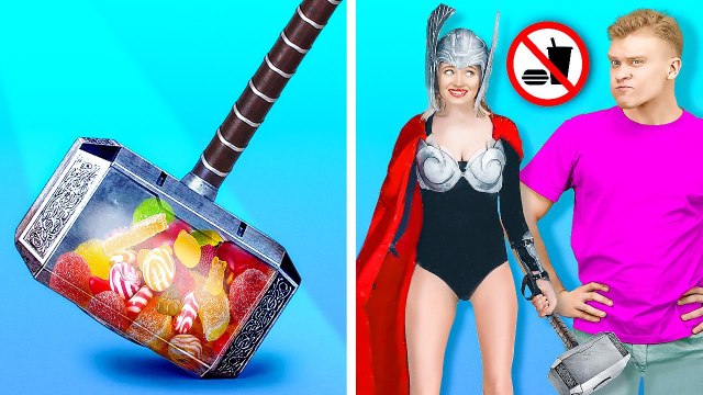 HOW SUPER HEROES SNEAK PETS AND FOOD HACKS Best Sneaking Food Hacks Into Places by 123 GO Like