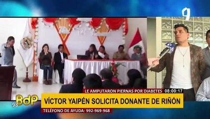 Víctor Yaipén pide donante de riñón: "ruego a todo el Perú que escuchen mi clamor"