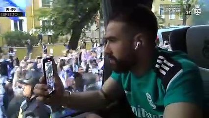 وصول ريال مدريد ملعب سانتياجو برنابيو