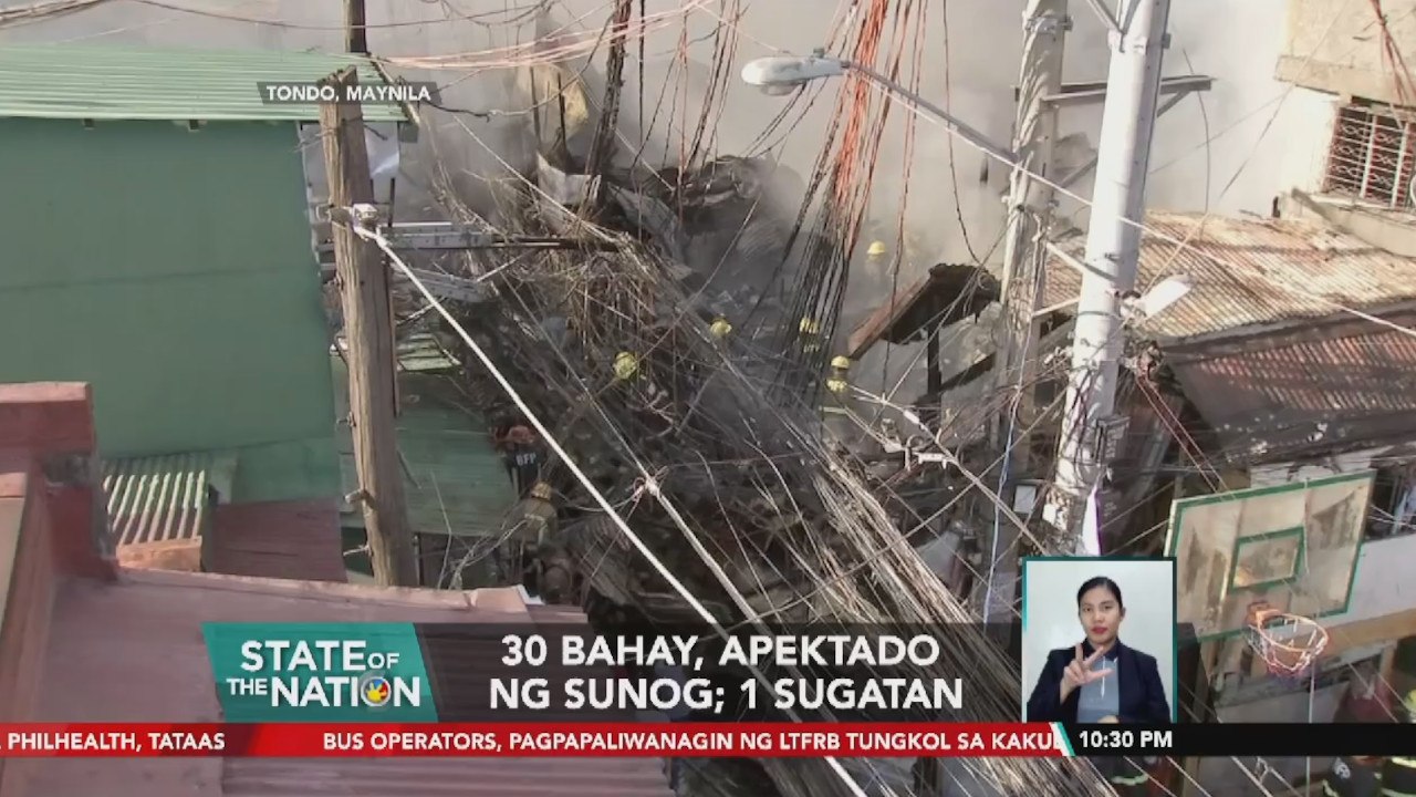 30 bahay, apektado ng sunog; 1 sugatan | SONA