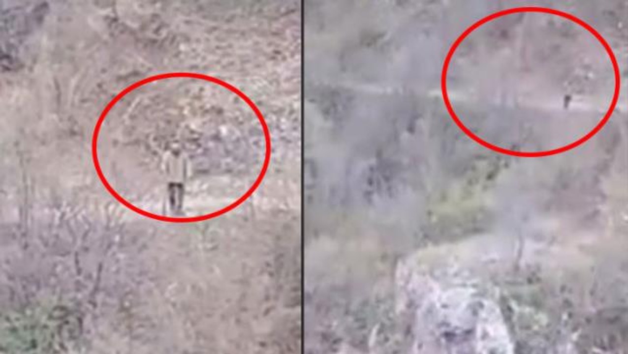 Define kazısında karşılaştığı esrarengiz adama defalarca seslendi, cevap gelmeyince korkudan kalakaldı
