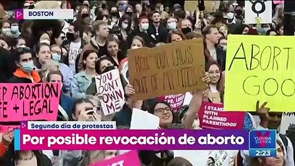 Continúan las protestas en EU por la posible revocación del aborto