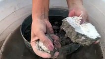 Grainy Gritty Sand Cement Water Crumbles Messy Cr: ASMR Chunks