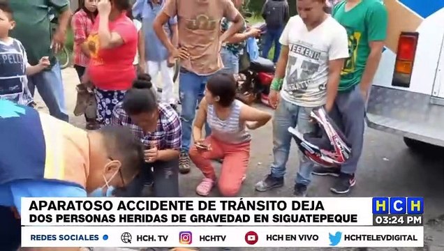 ¡Ocupantes de moto gravemente heridos tras brutal colisión en Siguatepeque!