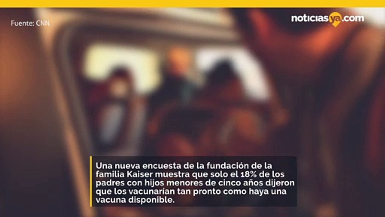 Menos de 1 de cada 5 padres estadounidenses dicen que recibirán las vacunas contra el covid-19 para niños menores de 5 años tan pronto como puedan, según una encuesta.