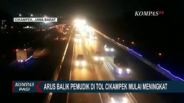 Arus Balik Mulai terlihat, Tol Cikampek Mulai Dipadati Kendaraan