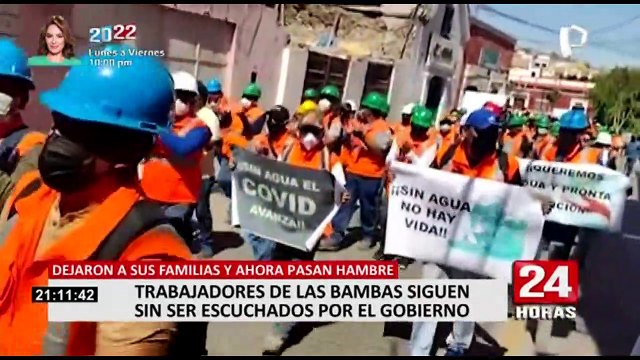 Las Bambas: Continúan protestas de trabajadores mineros en el Cercado de Lima