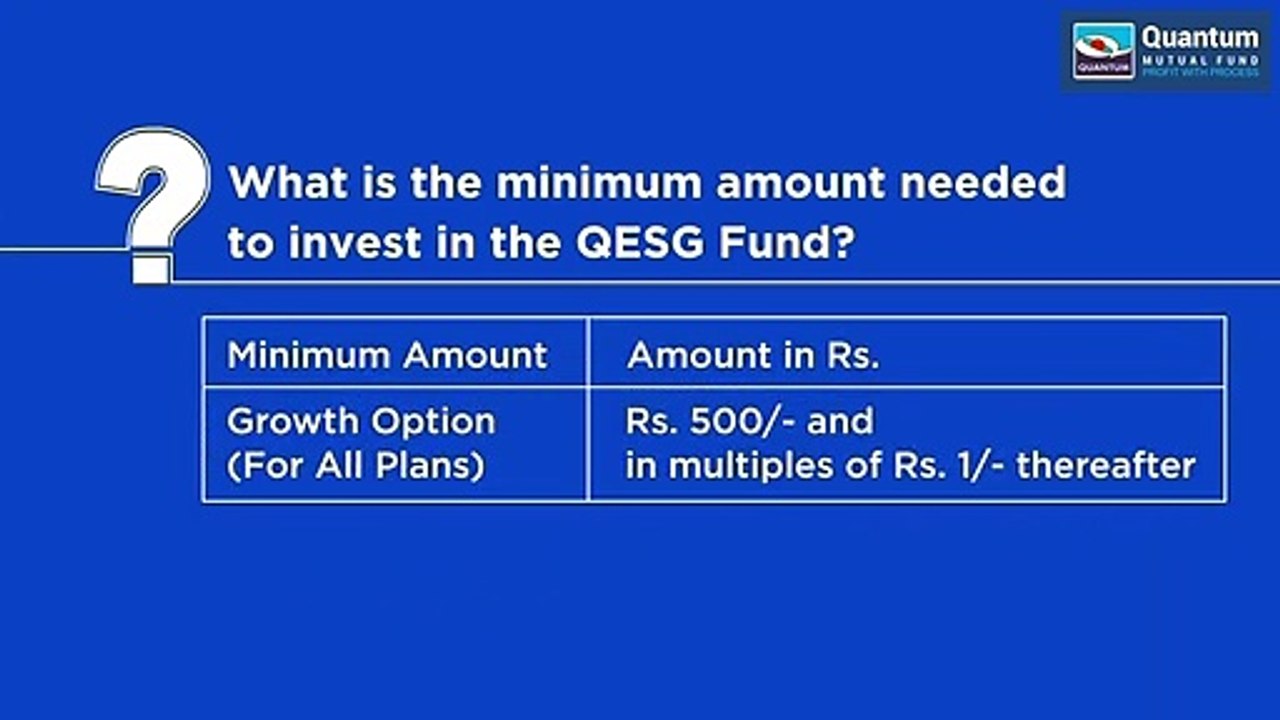 Key features of QESG Fund