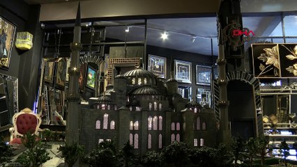 7 bin ahşaptan Sultanahmet Cami'sini yeniden inşa etti! "Hepsi bire bir"