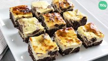 Cheesecake sur lit de brownie