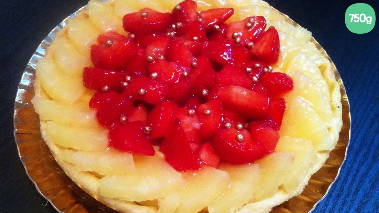 Tarte aux fraises ananas