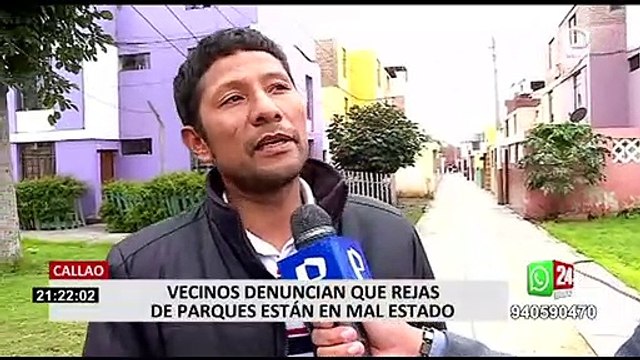 Parques en mal estado en el Callao: Vecinos denuncian rejas oxidadas y que están por caerse
