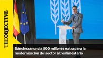 Sánchez anuncia 800 millones extra para la modernización del sector agroalimentario