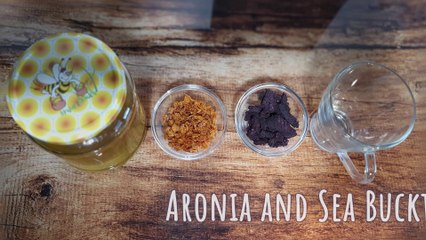 Tonic tea with dried aronia and sea buckthorn
