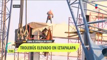 Así avanzan las obras del Trolebús elevado en Iztapalapa